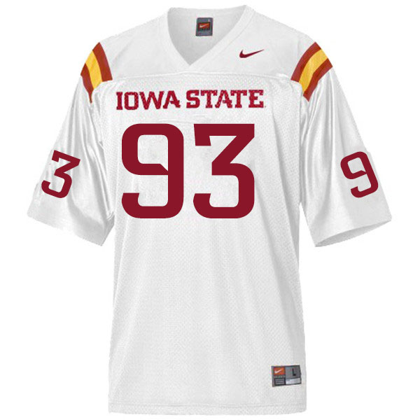Iowa State Cyclones Men's #93 Eddie Ogamba Nike NCAA Authentic White College Stitched Football Jersey HD42F07YQ